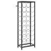 vidaXL Stojan na v&iacute;no na 27 lahv&iacute; čern&yacute; 34 x 18 x 100 cm tepan&eacute; železo