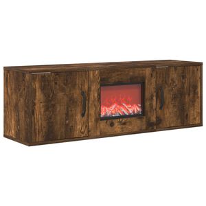 vidaXL Elektrick&yacute; krb Kouřov&yacute; dub 110 x 30 x 36,5 cm Kompozitn&iacute; dřevo