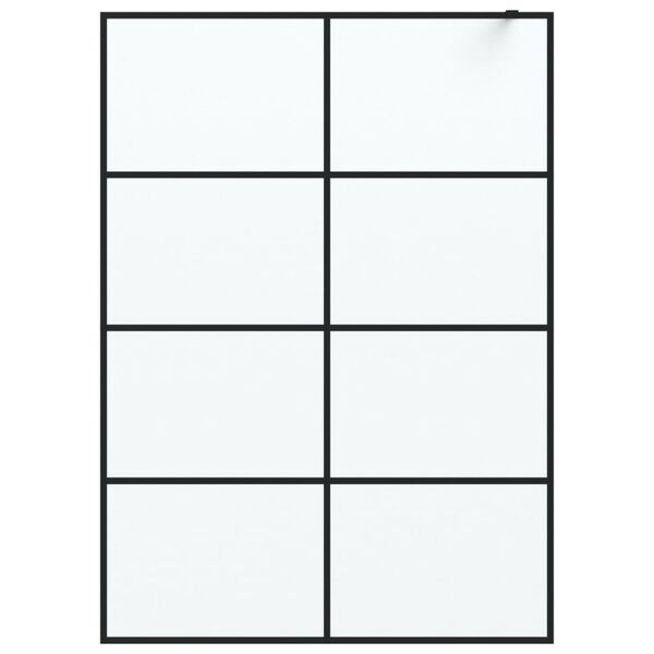vidaXL Sprchov&aacute; z&aacute;stěna walk-in čern&aacute; 140 x 195 cm ml&eacute;čn&eacute; ESG sklo