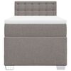 vidaXL Box spring postel s matrac&iacute; taupe 90x200 cm textil