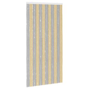 vidaXL Z&aacute;clona proti hmyzu Chenille &Scaron;ed&aacute; a b&eacute;žov&aacute; 100 x 200 cm 100% PP
