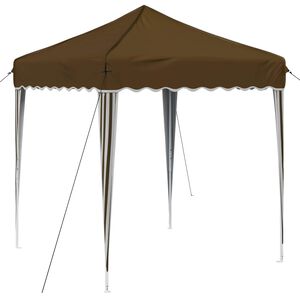 vidaXL P&aacute;rty stan s v&yacute;suvn&yacute;m st&aacute;nkem 195 x 195 x 245 cm Taupe