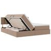 vidaXL Postel s &uacute;ložn&yacute;m prostorem Cappuccino 180 x 200 cm Uměl&aacute; kůže