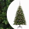 vidaXL Uměl&yacute; v&aacute;nočn&iacute; stromek s baňkami 120 cm 150 LED Tepl&aacute; b&iacute;l&aacute;