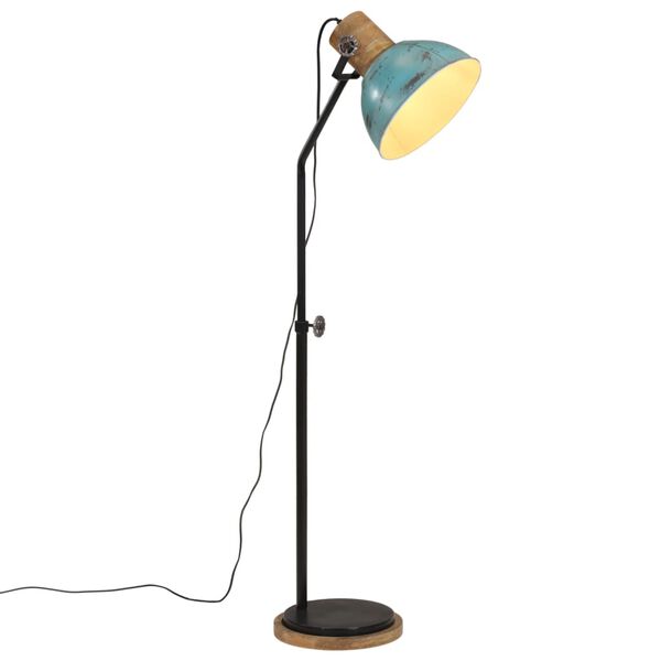 vidaXL Stojac&iacute; lampa 25 W modr&aacute; patina 30 x 30 x 100&ndash;150 cm E27