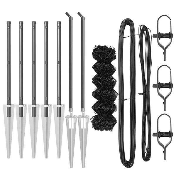 vidaXL Plotov&yacute; sloupek. &Scaron;ed&aacute; 10 x 0,8 m (60 x 60 mm pletivo)