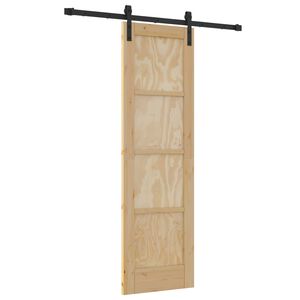 vidaXL Posuvn&eacute; dveře Př&iacute;rodn&iacute; 61 x 198,5 cm Masivn&iacute; borovicov&eacute; dřevo