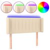 vidaXL Čelo postele s LED kr&eacute;mov&eacute; 103 x 16 x 78/88 cm textil