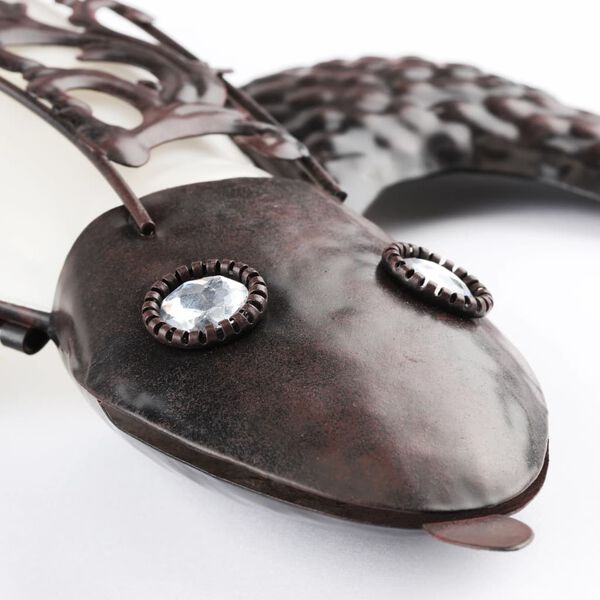 HI Sol&aacute;rn&iacute; zahradn&iacute; n&aacute;stěnn&eacute; LED sv&iacute;tidlo gekon b&iacute;l&eacute;