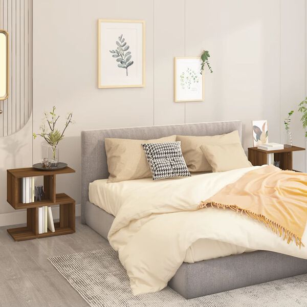 vidaXL Nočn&iacute; stolky 2 ks hněd&yacute; dub 50x30x51,5 cm kompozitn&iacute; dřevo
