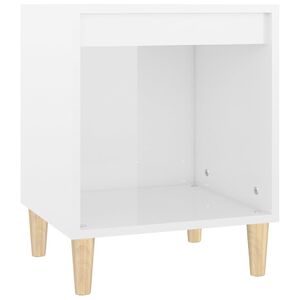 vidaXL Nočn&iacute; stolek b&iacute;l&yacute; s vysok&yacute;m leskem 40x35x50 cm kompozitn&iacute; dřevo