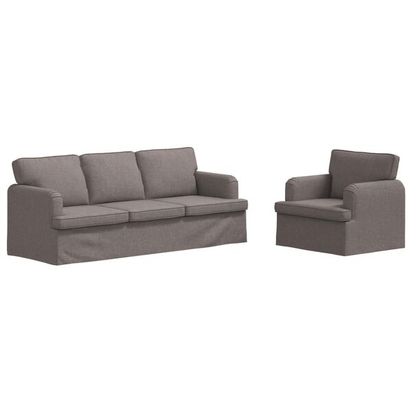 vidaXL Pohovka 2 pcs Taupe