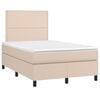 vidaXL Box spring postel s matrac&iacute; cappuccino 120x200 cm uměl&aacute; kůže
