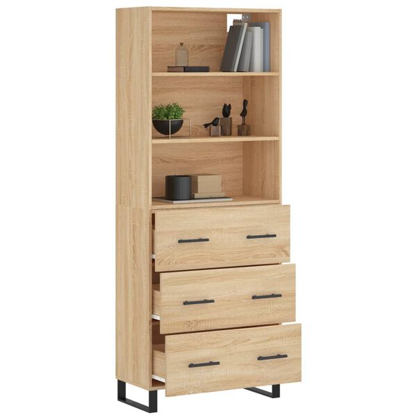 vidaXL Skř&iacute;ň highboard dub sonoma 69,5 x 34 x 180 cm kompozitn&iacute; dřevo
