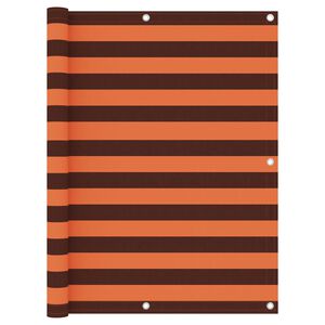 vidaXL Balk&oacute;nov&aacute; z&aacute;stěna oranžovo-hněd&aacute; 120 x 300 cm oxfordsk&aacute; l&aacute;tka