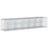 vidaXL Gabionov&yacute; vyv&yacute;&scaron;en&yacute; z&aacute;hon 2 ks 260 x 60 x 55 cm Pozinkovan&aacute; ocel