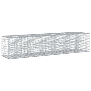 vidaXL Gabionov&yacute; vyv&yacute;&scaron;en&yacute; z&aacute;hon 2 ks 260 x 60 x 55 cm Pozinkovan&aacute; ocel