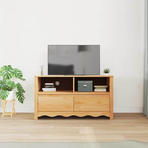 vidaXL TV skříň Drammen Dub 99 x 43 x 55 cm Masivní borové dřevo