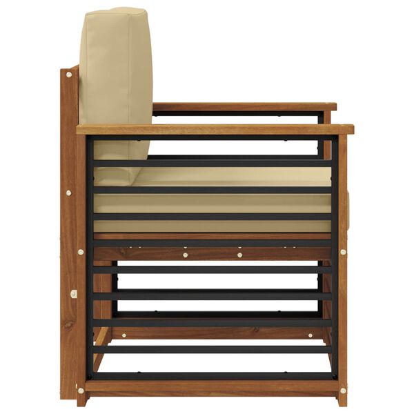 vidaXL Venkovn&iacute; pohovkov&aacute; souprava Masivn&iacute; ak&aacute;ciov&eacute; dřevo a polyester