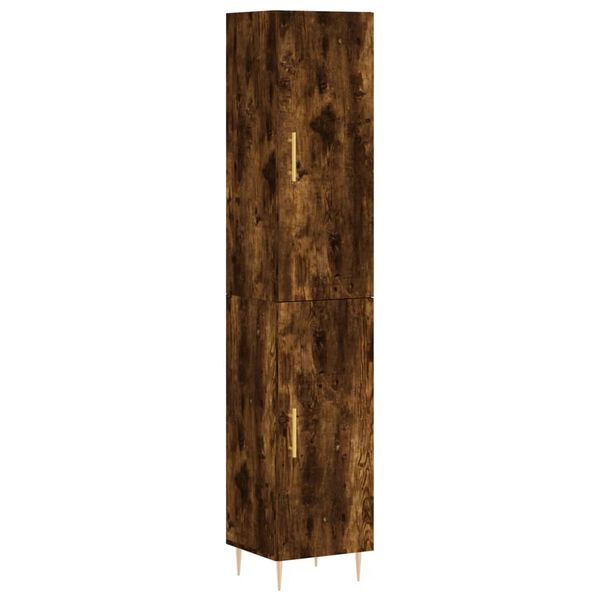 vidaXL Skř&iacute;ň highboard kouřov&yacute; dub 34,5 x 34 x 180 cm kompozitn&iacute; dřevo