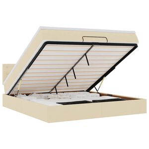 vidaXL Osmansk&yacute; r&aacute;m postele s matrac&iacute; kr&eacute;mov&aacute; 180x200cm textil