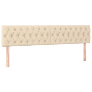 vidaXL Čela postele kr&eacute;mov&aacute; 180x7x78/88 cm l&aacute;tka