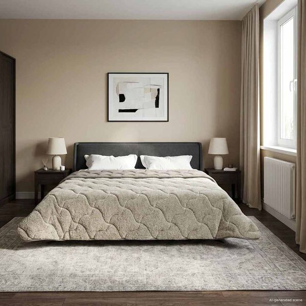 vidaXL Celoročn&iacute; přikr&yacute;vka &Scaron;něrov&aacute;n Světle &scaron;ed&aacute; 200 x 220 cm