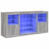 vidaXL Př&iacute;born&iacute;k s LED osvětlen&iacute;m &scaron;ed&yacute; sonoma 142,5 x 37 x 67 cm