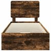 vidaXL R&aacute;m postele s čelo Kouřov&yacute; dub 75 x 190 cm Inžen&yacute;rsk&eacute; dřevo