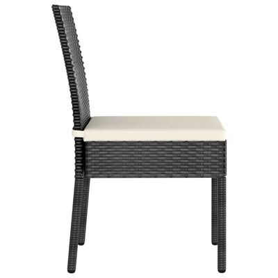 vidaXL Zahradní jídelní židle 4 ks polyratan černé