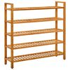 vidaXL Botn&iacute;k s 5 policemi 100 x 27 x 100 cm masivn&iacute; dubov&eacute; dřevo