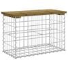 vidaXL Zahradn&iacute; lavice gabionov&yacute; design 63 x 31,5 x 42 cm borov&eacute; dřevo