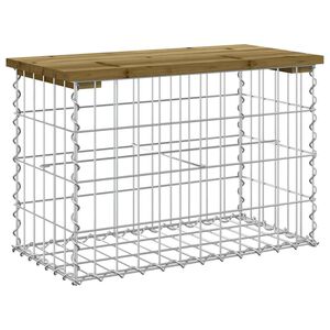 vidaXL Zahradn&iacute; lavice gabionov&yacute; design 63 x 31,5 x 42 cm borov&eacute; dřevo