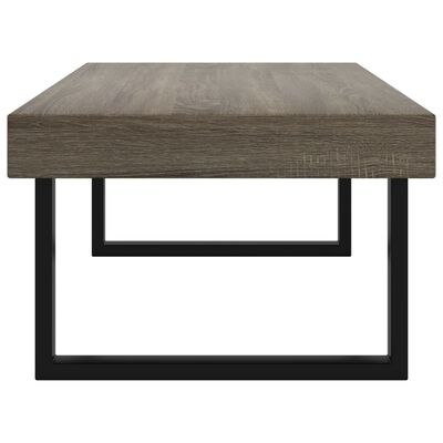 vidaXL Konferenční stolek šedý a černý 120 x 60 x 40 cm MDF a železo