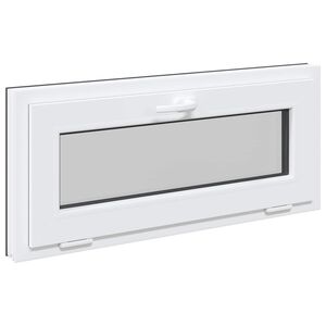 vidaXL Okeno do suter&eacute;nu RISOR 90 x 40 cm PVC a sklo Antracitov&aacute;