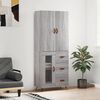 vidaXL Skř&iacute;ň highboard &scaron;ed&aacute; sonoma 69,5 x 34 x 180 cm kompozitn&iacute; dřevo