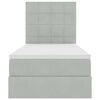 vidaXL Postel s &uacute;ložn&yacute;m prostorem a matrac&iacute; Světle &scaron;ed&aacute; 90 x 190 cm