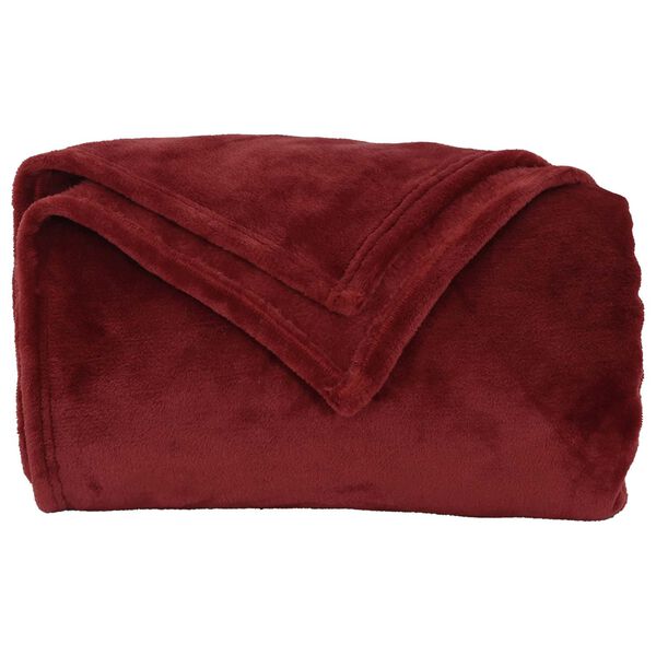 vidaXL Dekoračn&iacute; deky 6 pcs Bordeaux červen&aacute; 130 x 150 cm Fleece