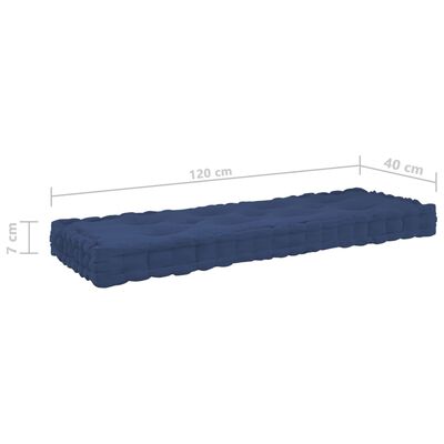 vidaXL Podušky na nábytek z palet 5 ks světle navy modré bavlna