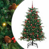 vidaXL Uměl&yacute; v&aacute;nočn&iacute; stromeček Zelen&aacute; 150 cm PVC, kov a plast