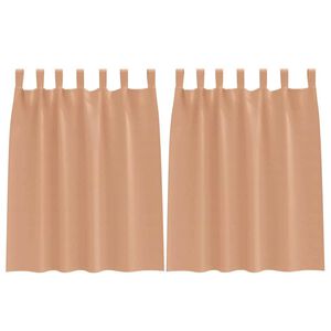 vidaXL Z&aacute;věsy na zatemněn&iacute; s kroužky 2 pcs Světle hněd&aacute; 140 x 140 cm
