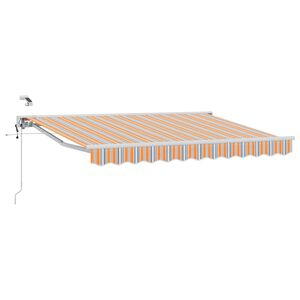 vidaXL Elektrick&aacute; Retrakčn&iacute; mark&yacute;za Modr&aacute;, Oranžov&aacute;, B&iacute;l&aacute; 3 x 2,5 m