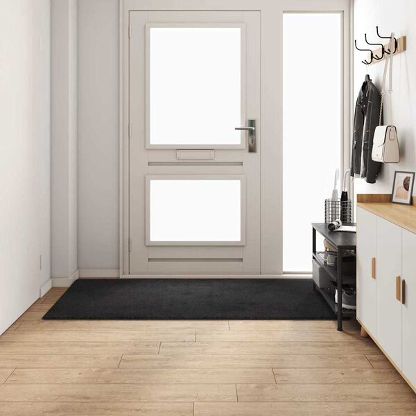 vidaXL Běhoun Čern&aacute; 100 x 200 cm 100% Polypropylenov&yacute; Tuf