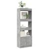 vidaXL Skř&iacute;ň highboard betonově &scaron;ed&aacute; 63 x 33 x 180 cm kompozitn&iacute; dřevo