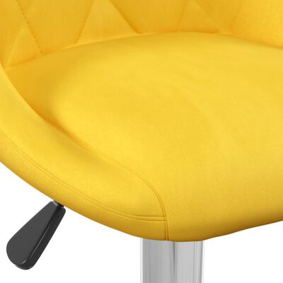 vidaXL Barová židle hořčicově žlutá samet