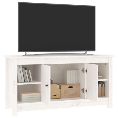 vidaXL TV skříňka bílá 103 x 36,5 x 52 cm masivní borové dřevo