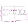 vidaXL Kovov&eacute; čelo postele b&iacute;l&eacute; 193 cm