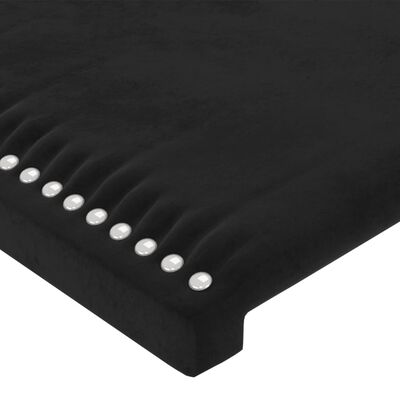 vidaXL Čelo postele černé 90x5x78/88 cm samet