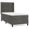 vidaXL Box spring postel s matrac&iacute; tmavě &scaron;ed&aacute; 90x190 cm samet