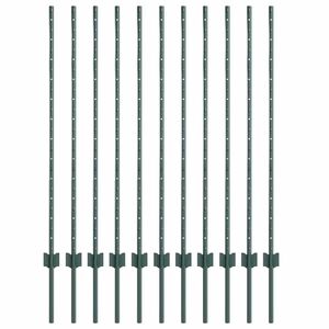 vidaXL Zabudovan&yacute; plotov&yacute; sloupek 11 ks Zelen&aacute; 160 cm